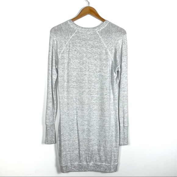 Athleta Criss Cross Dress Size Small Heather Gray Long Sleeve Sweatshirt Soft - Picture 4 of 7